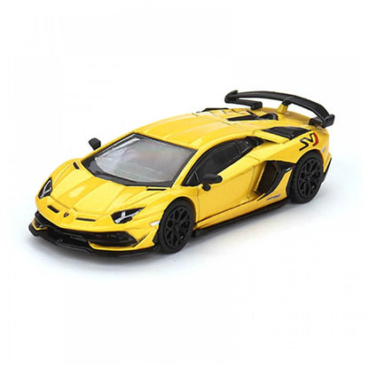 CCA 1:64 Lamborghini Aventador SVJ | Premium Metal Chassis Diecast (Yellow)