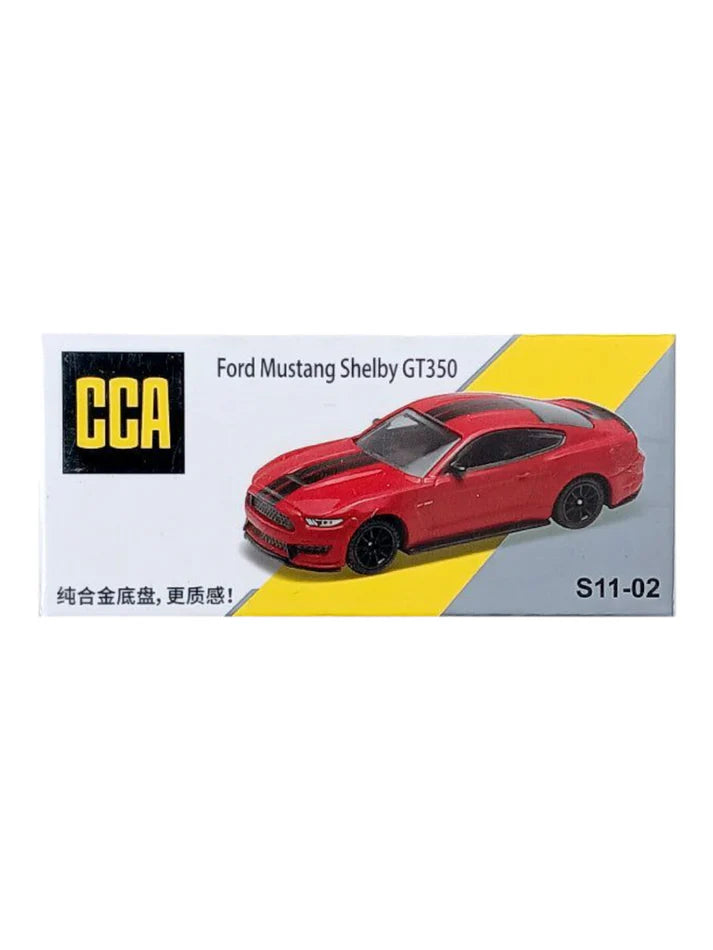CCA 1:64 Ford Mustang Shelby GT350 | Premium Metal Chassis Diecast (Red)